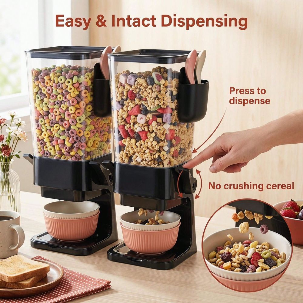 Food Storage No Pantry - Grain Dispenser With Lid Countertop, 10Liter