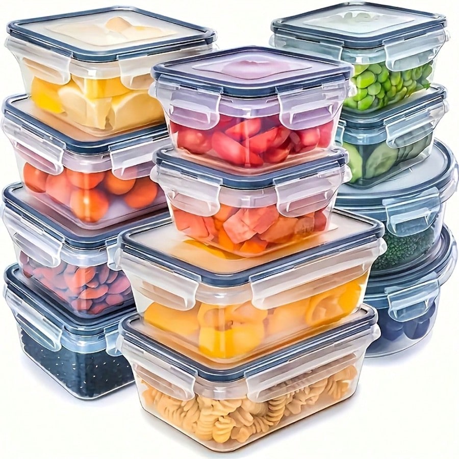 Food Storage Containers Set - 24‑Piece Meal Prep Food Containers Set,