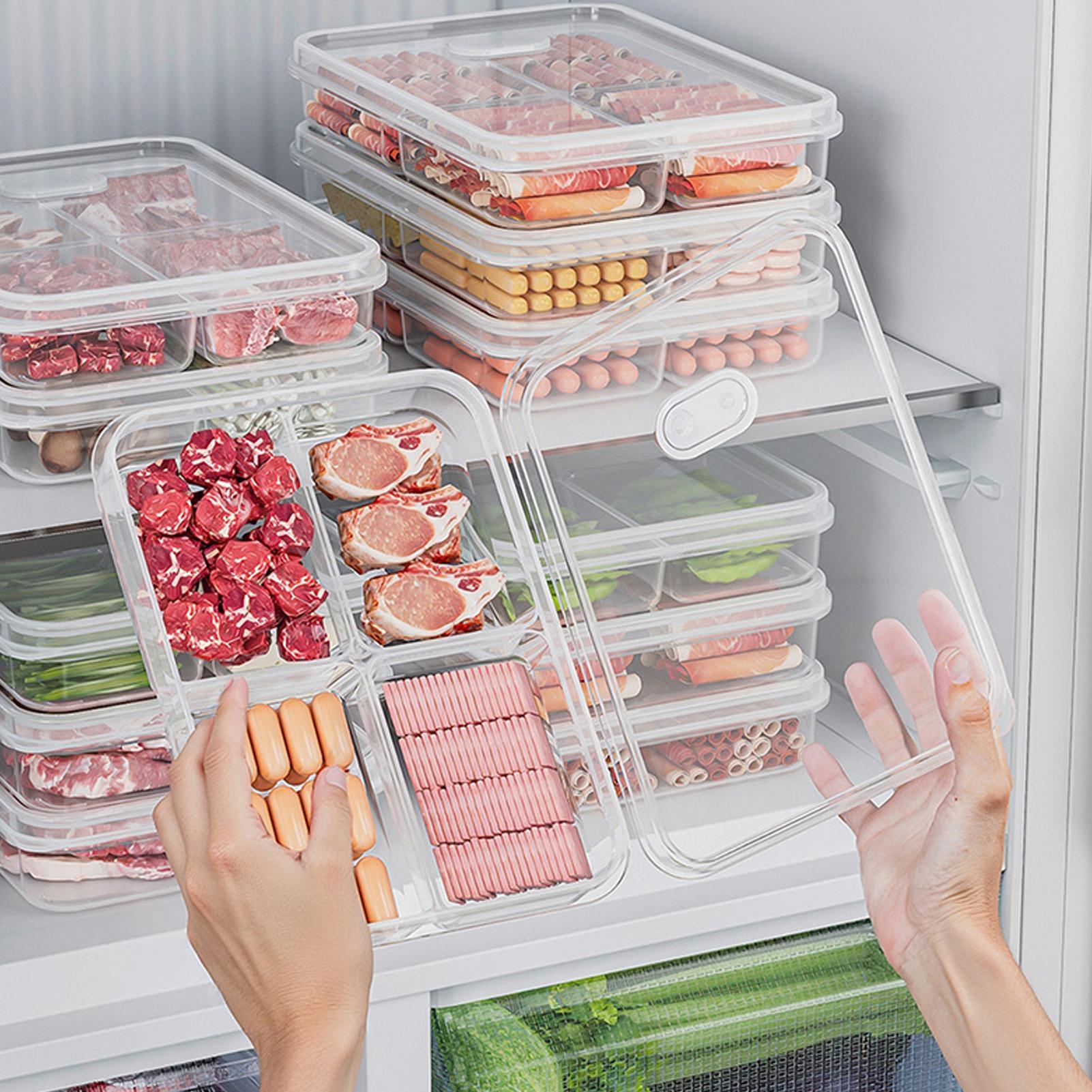 Food Storage Containers Set - 1PC Refrigerator Storage Box Meat Vegetable