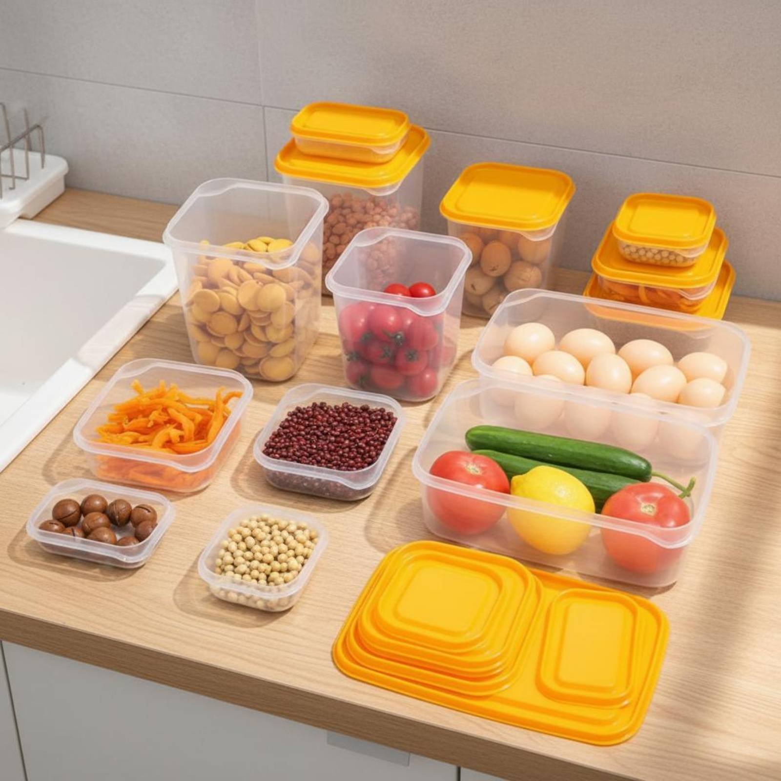 17 Pieces Fridge Storage Box S - Food Storage Containers Set ulasan dan harga