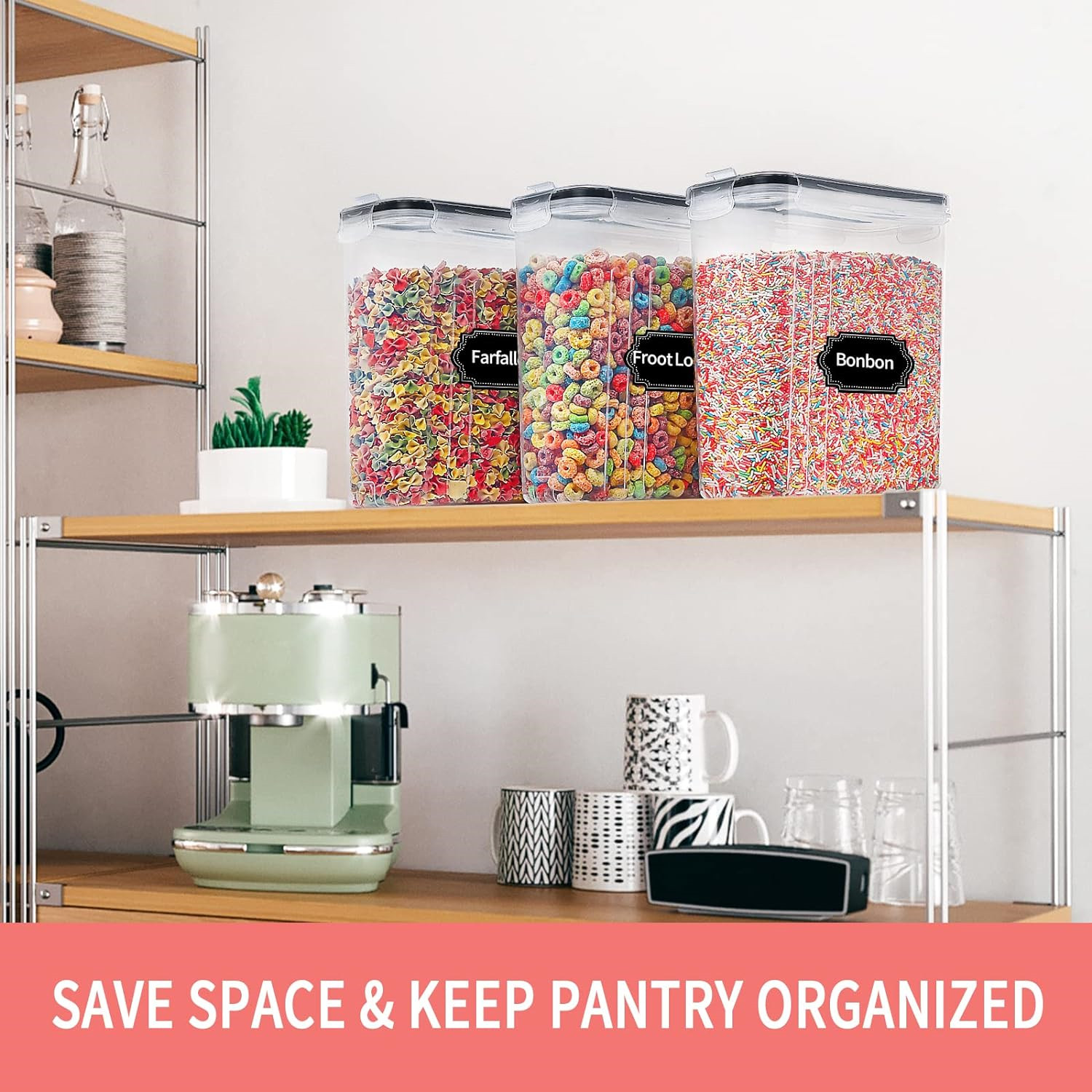 2.5L Cereal Storage Containers - Food Storage Labels ulasan dan harga