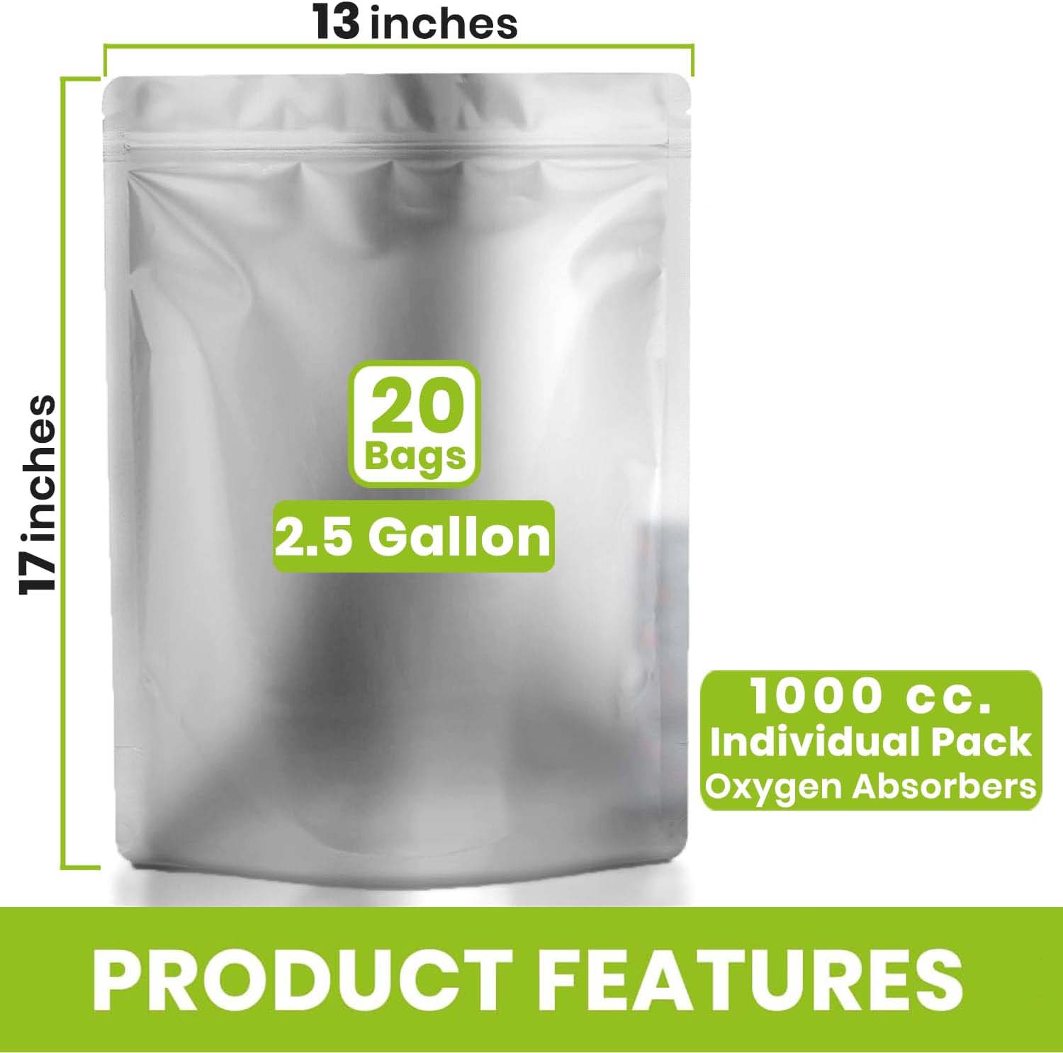 0.25 /1/2.5/ 5 Gallon Silver A - Food Storage Long Term ulasan dan harga