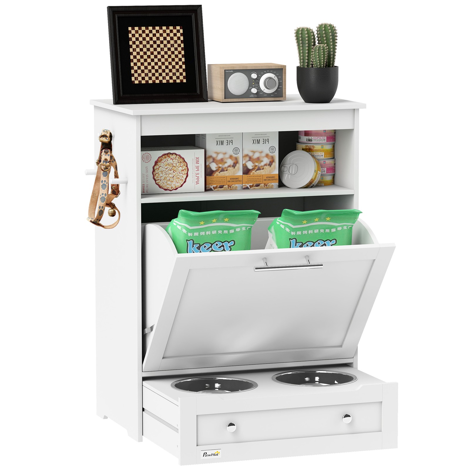 Pet Feeder Station, Dog and Ca - Food Storage For Dog ulasan dan harga