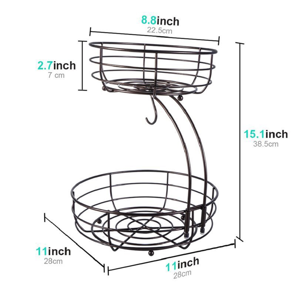LMETJMA 2-Tier Countertop Frui - Food Storage Types ulasan dan harga