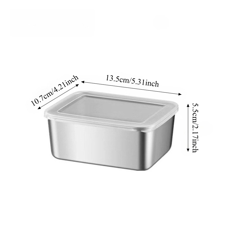 3/6Pcs Stainless Steel Rectang - Storage Food Tray ulasan dan harga