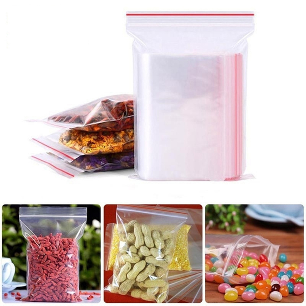 100-1000Pcs Small Zip Lock Pla - Food Storage Lock Box ulasan dan harga