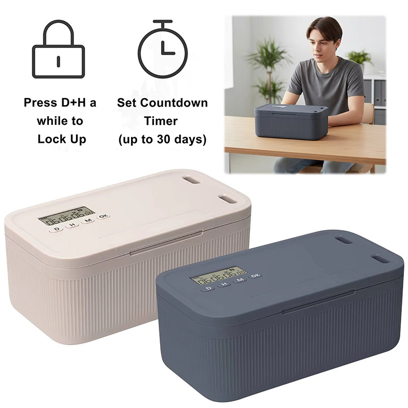 Lock Box with Timer Phone Lock - Food Storage And Safety ulasan dan harga