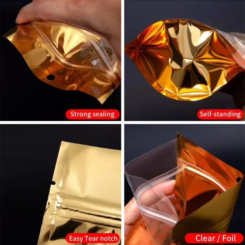 100pcs Resealable Plastic Bags - Food Storage Mylar Bags ulasan dan harga