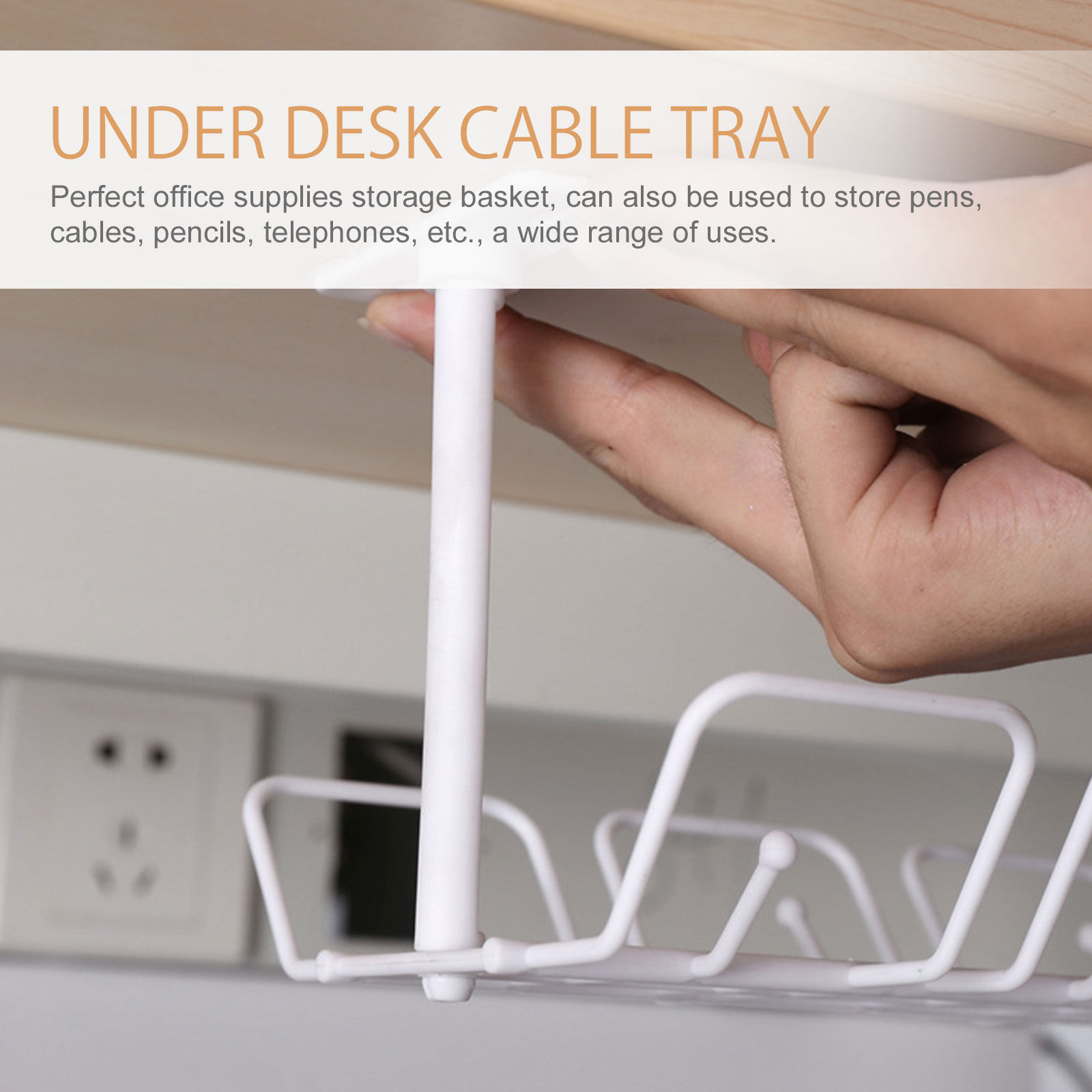 Under Desk Cable Storage Baske - Food Storage Management ulasan dan harga