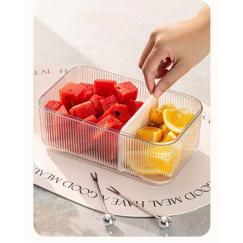 Stackable Plastic Rectangle PE - Storage Food Tray ulasan dan harga