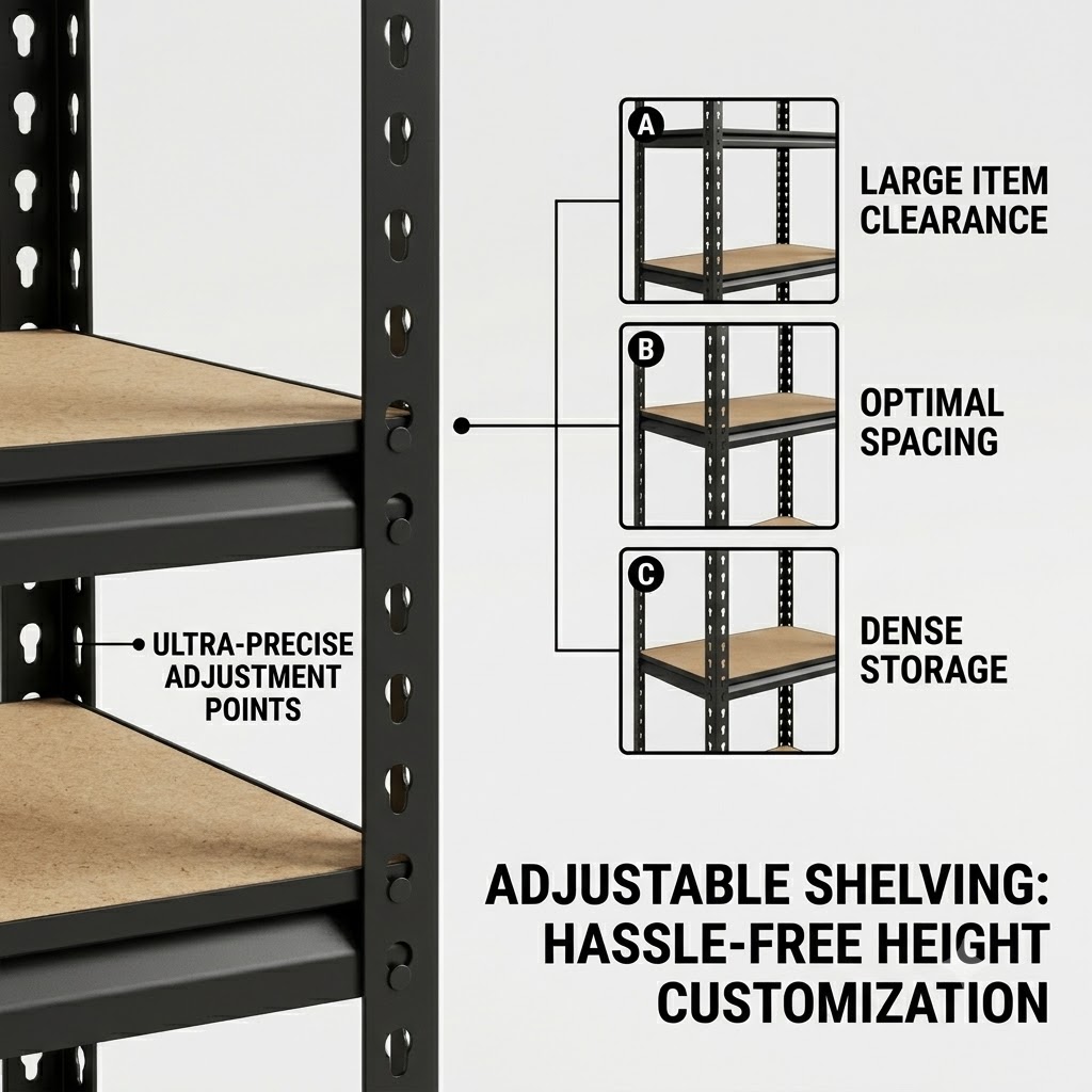 Slim 5-Tier Metal Shelving Uni - Food Storage No Pantry ulasan dan harga