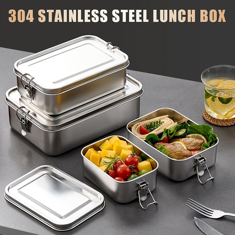 304 Stainless Steel Lunch Cont - Food Storage Lock Box ulasan dan harga
