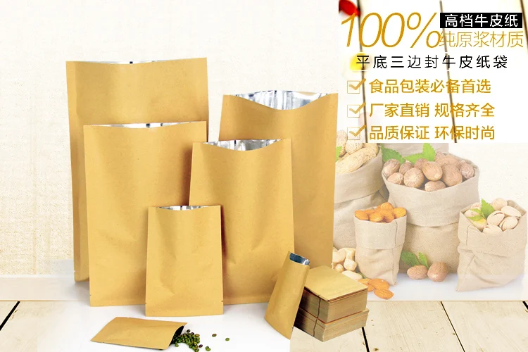 8*12cm Open Top Brown Kraft Pa - Food Storage Mylar Bags ulasan dan harga