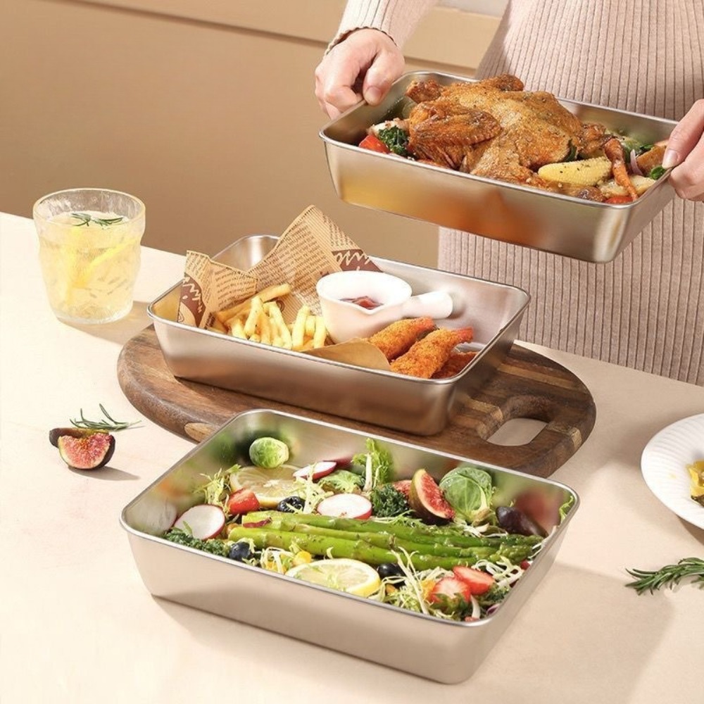 Food Grade Stainless Steel Ser - Storage Food Tray ulasan dan harga