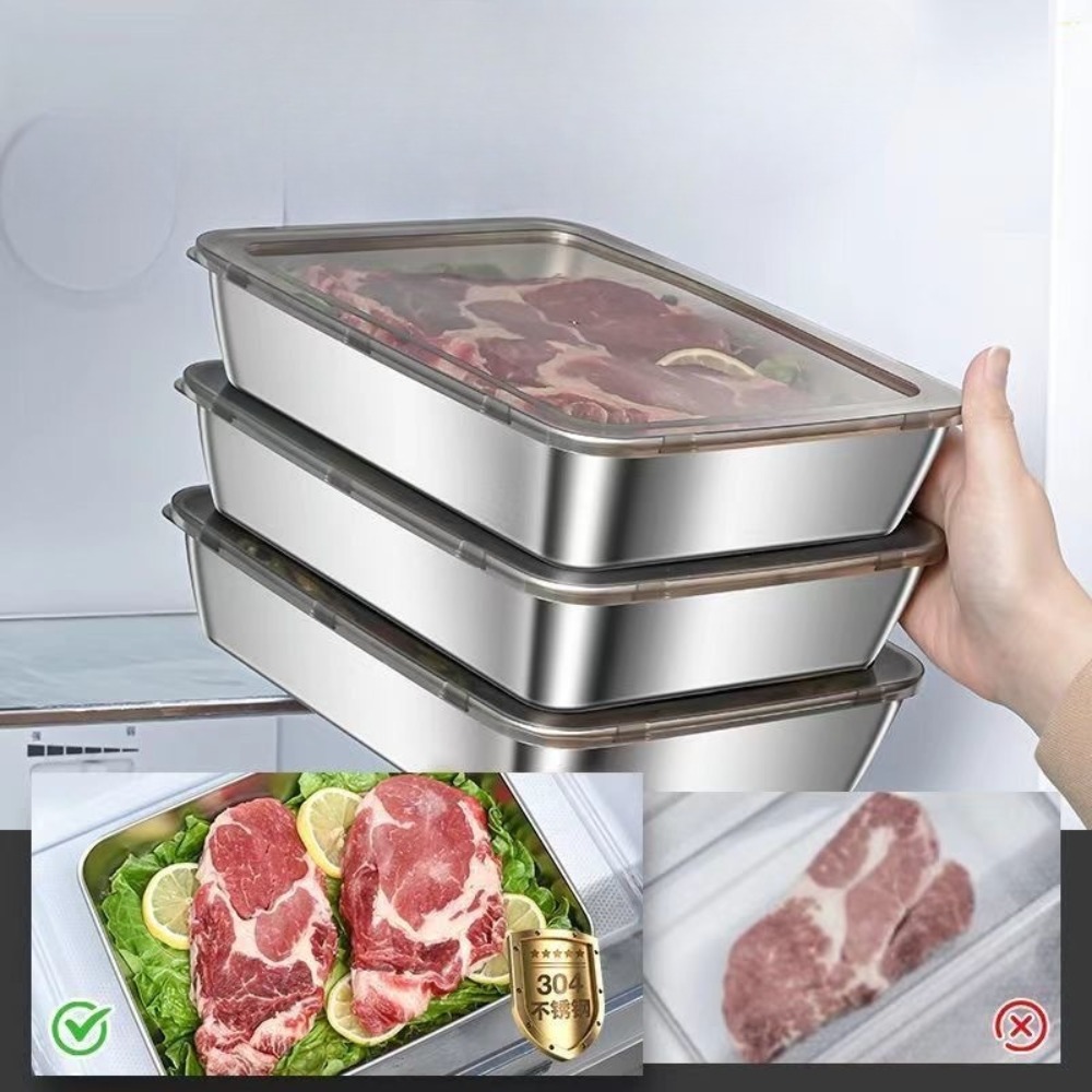 Food Grade Stainless Steel Ser - Storage Food Tray ulasan dan harga