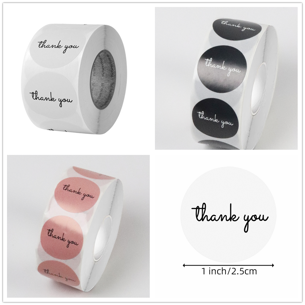 500 Thank You Stickers Roll 25 - Food Storage Labels ulasan dan harga