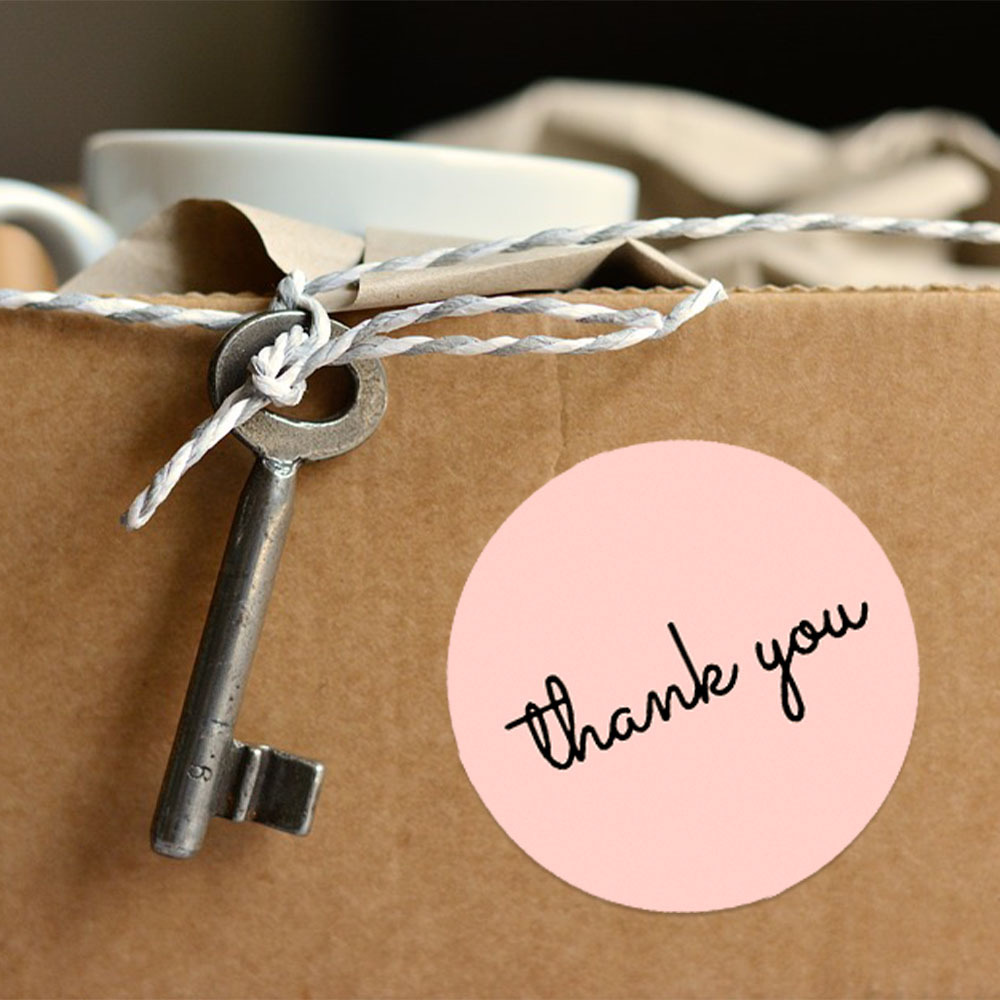 500 Thank You Stickers Roll 25 - Food Storage Labels ulasan dan harga