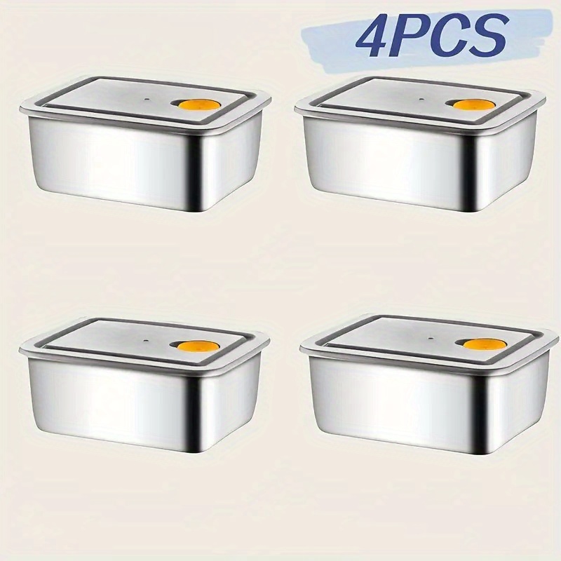 4pc Stainless Steel Food Stora - Food Storage Containers Set ulasan dan harga