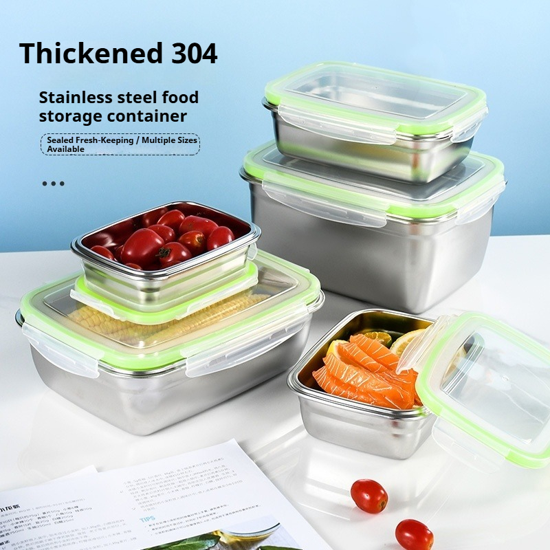 304 Stainless Steel Lunch Box  - Food Storage Containers Set ulasan dan harga