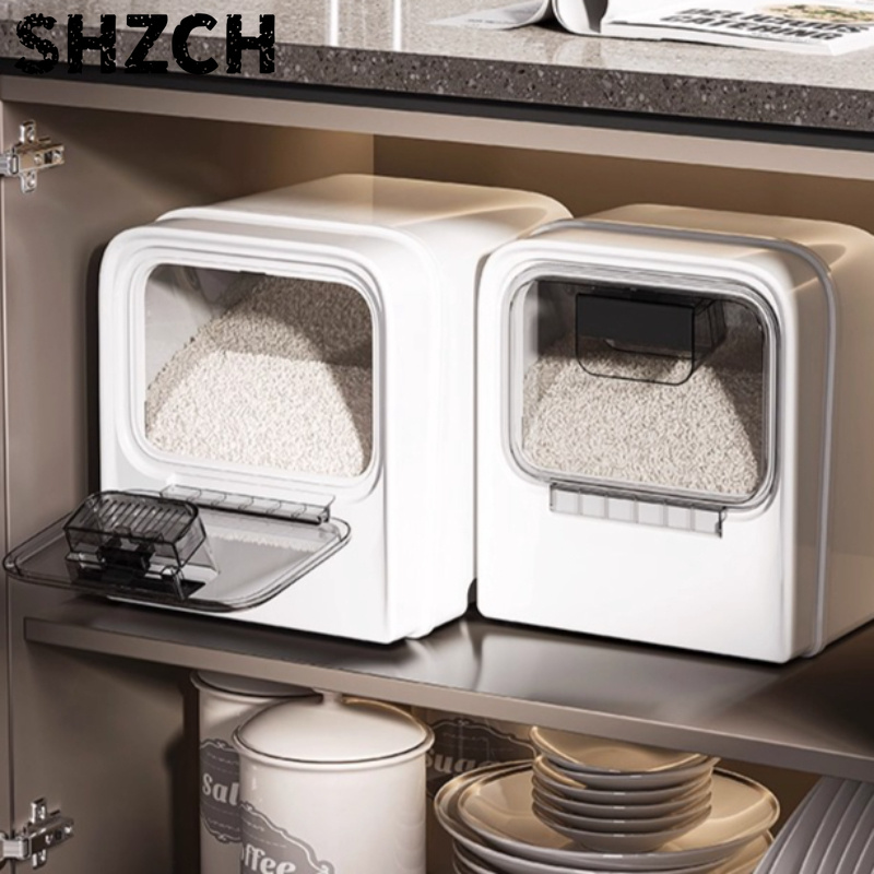 ‌Premium Square Rice Container - Food Storage No Pantry ulasan dan harga