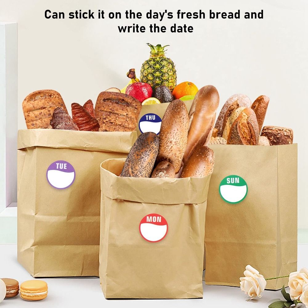 New Paper Week Stickers 500 Pc - Food Storage Labels ulasan dan harga