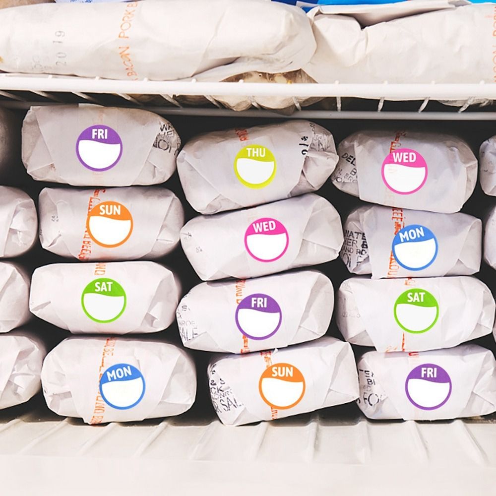 New Paper Week Stickers 500 Pc - Food Storage Labels ulasan dan harga