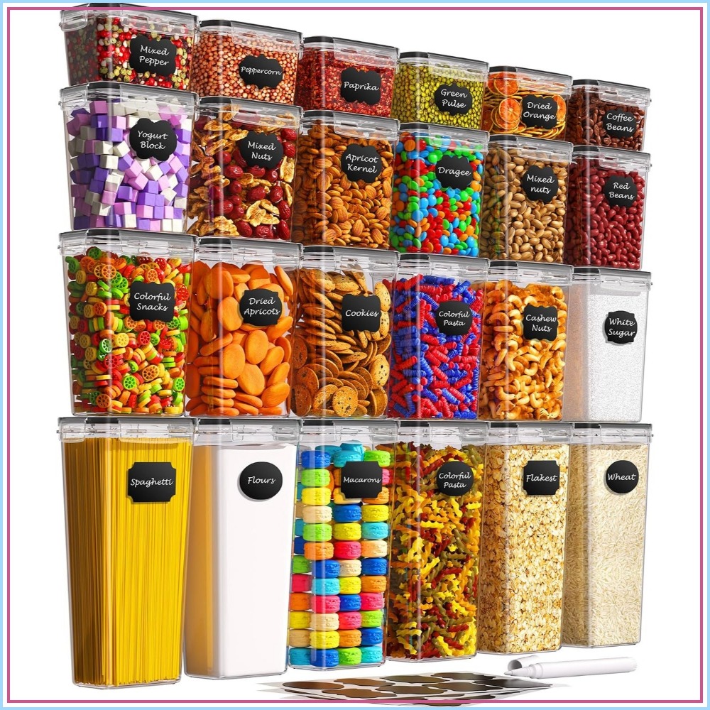 24 PCS Airtight Food Storage C - Food Storage Labels ulasan dan harga