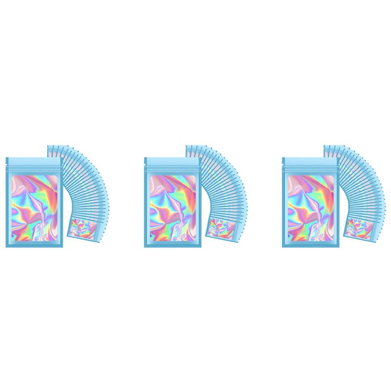 ABWZ-300Pcs Resealable Hologra - Food Storage Mylar Bags ulasan dan harga