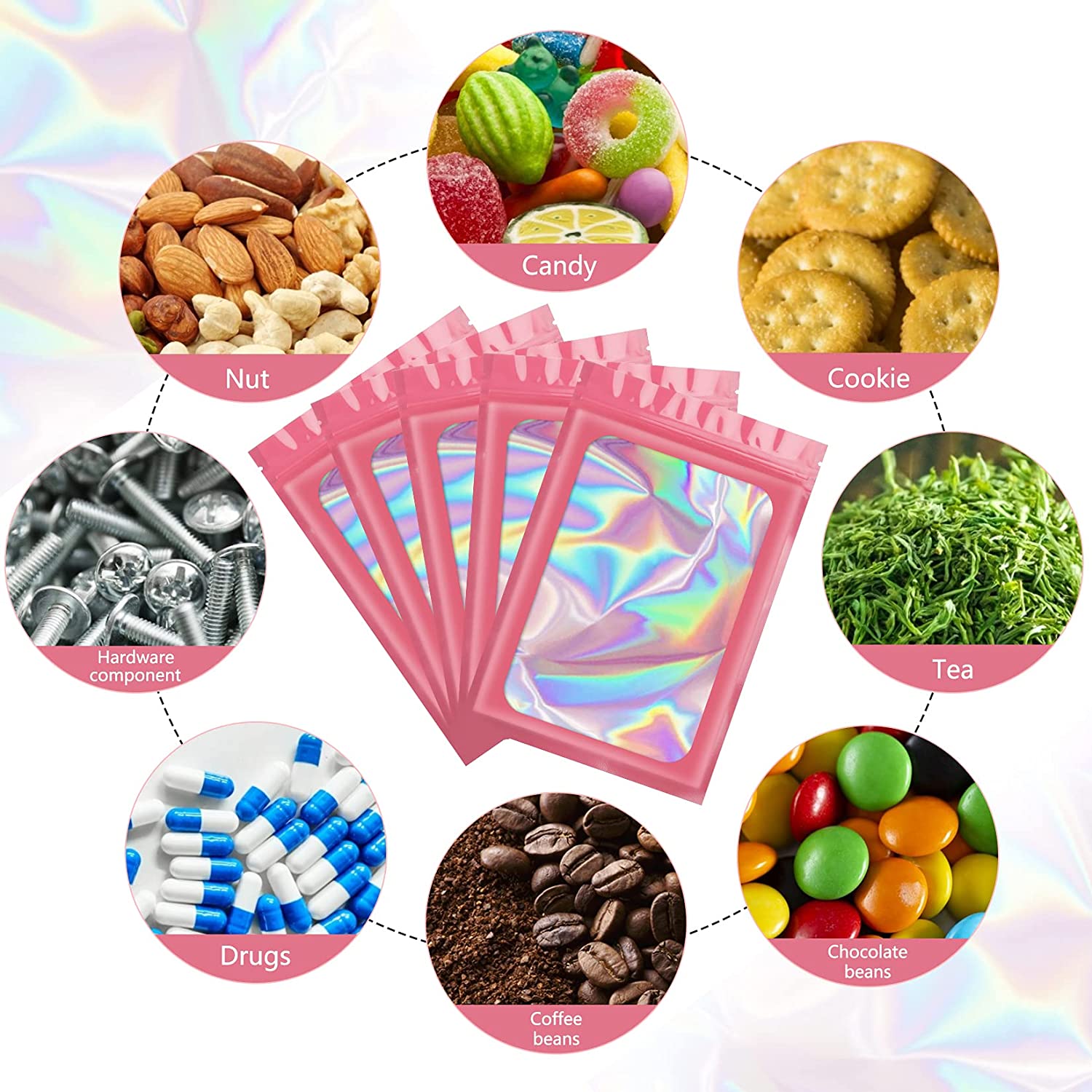 50pcs Smell Proof Mylar Bags V - Food Storage Mylar Bags ulasan dan harga
