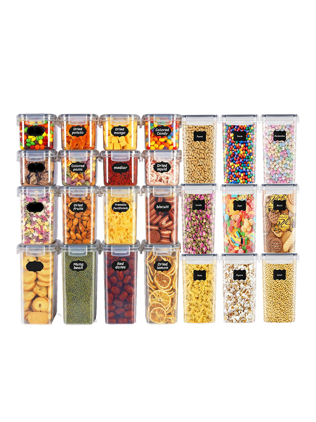 48pcs, Sealed Food Storage Con - Food Storage Containers Set ulasan dan harga