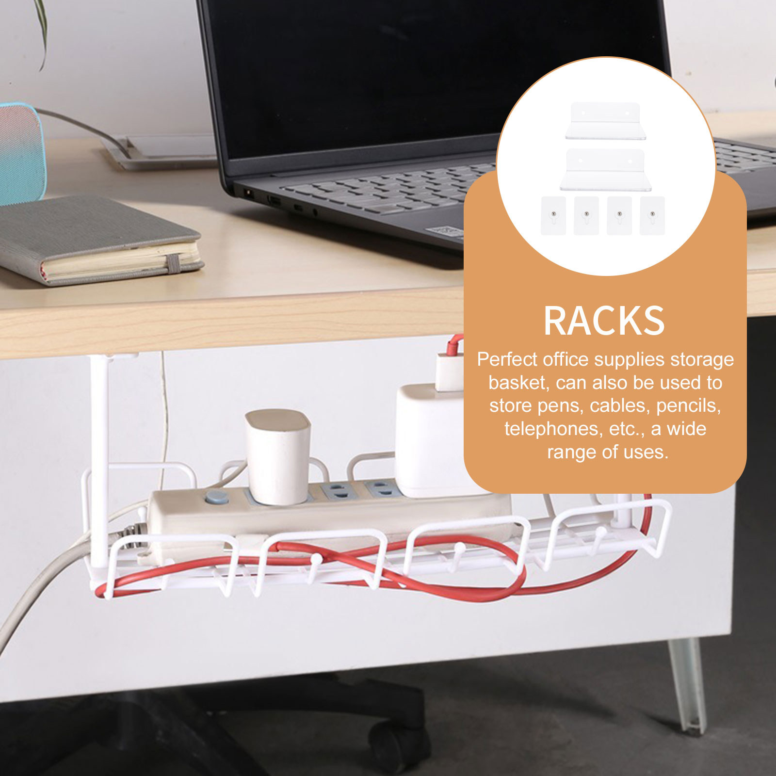 Under Desk Cable Organizer Sto - Food Storage Management ulasan dan harga
